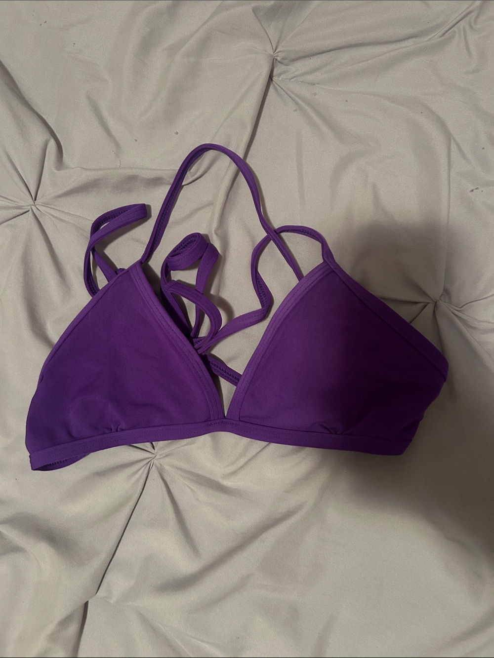 Jolyn Clothing Purple Triangle Top Size M